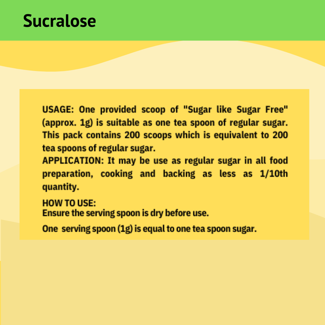 Healthy You Sugar Like Sugar Free Sucralose