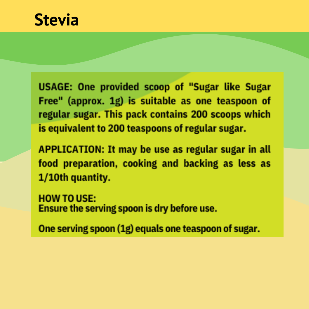 Healthy You Sugar Like Sugar Free Stevia Natural - 300 g